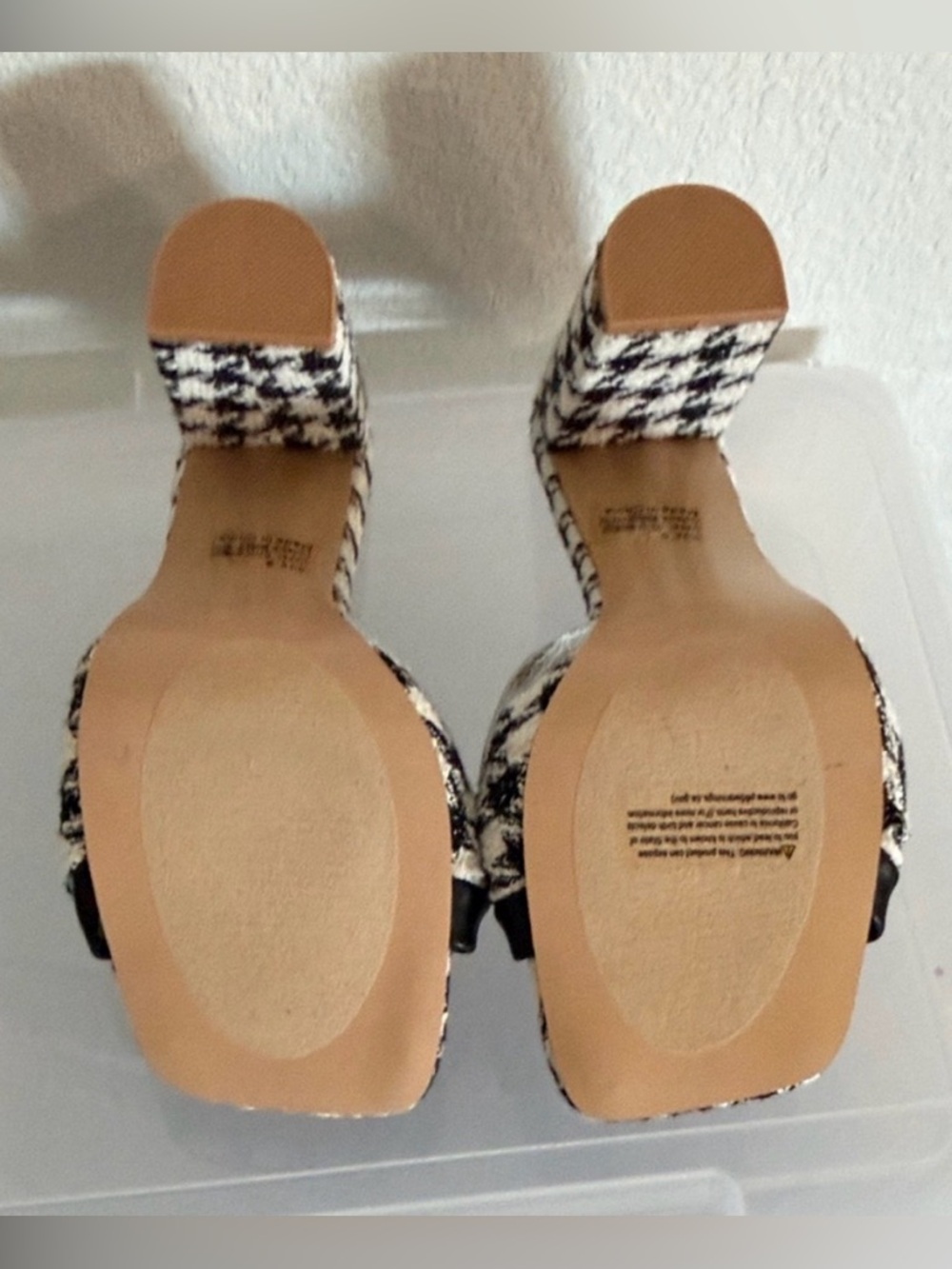 New York & company Houndstooth Anthi Block Heel Dress Sandals - Picture 6 of 10